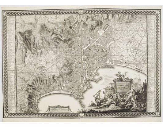 RIZZI-ZANNONI, G.A. -  Planta della citta di Napoli come esifte nel prefeute Anno MDCCXC.