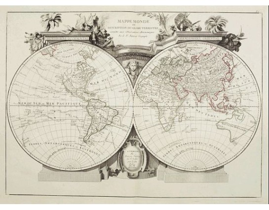 SANTINI, P. / REMONDINI, M. -  Mappa Monde ou description du globe terrestre ..