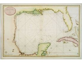 DÉPÔT GÉNÉRAL DE LA MARINE. -  Carte des cotes du Golfe du Mexique.. DÉPÔT GÉNÉRAL DE LA MARINE. -  Carte des cotes du Golfe du Mexique..