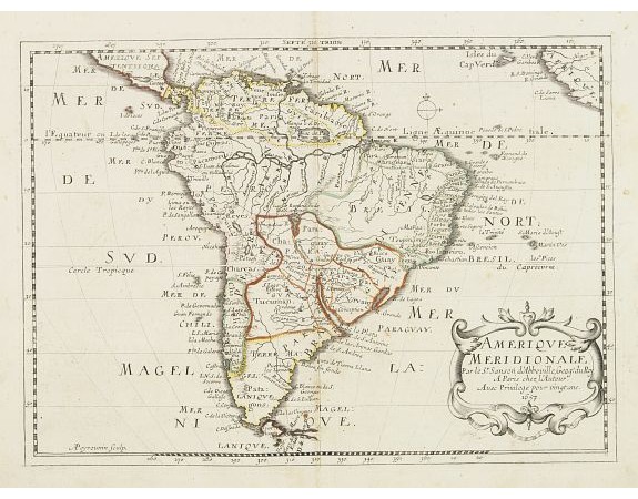 SANSON, N. - Amerique Meridionale. . . SANSON, N. - Amerique Meridionale. . .