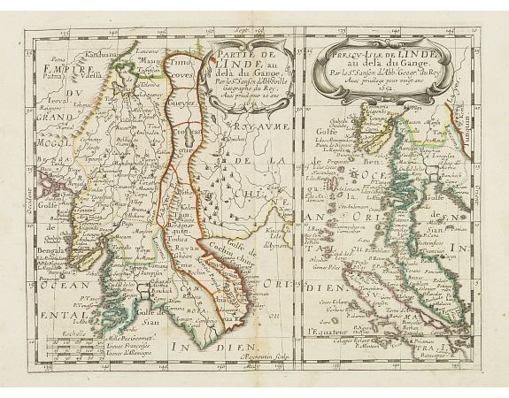 SANSON, N. -  Partie de l'Inde au dela du Gange. . . [and] Presqu'Isle de l'Inde. . .