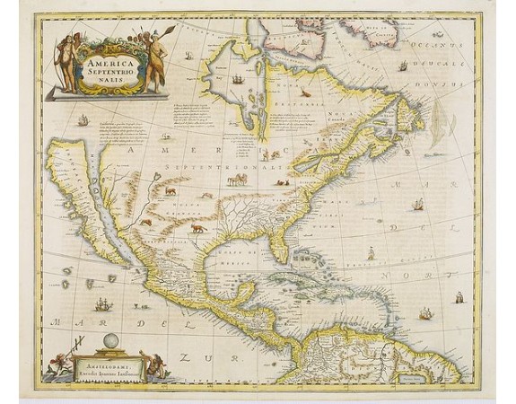 JANSSONIUS, J. - America Septentrionalis. JANSSONIUS, J. - America Septentrionalis.