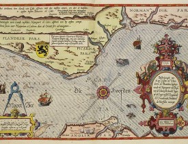 WAGHENAER, L. J. -  Beschrijvinge vande de zee Cuften va Vlanderen en Picardien. . .