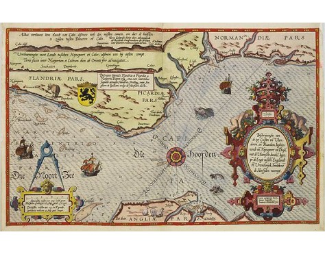 WAGHENAER, L. J. - Beschrijvinge vande de zee Cuften va Vlanderen en Picardien. . . WAGHENAER, L. J. - Beschrijvinge vande de zee Cuften va Vlanderen en Picardien. . .