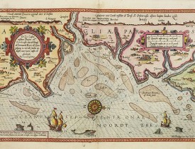 WAGHENAER, L. J. -  De zee cuften tufschen Dovere en Orfords nesse, daer de Teemse de Vermaerde Rivire van Lonen gelegens is. . .