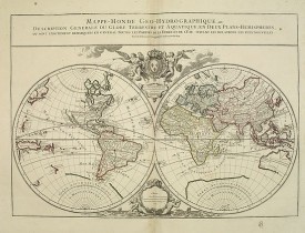 SANSON, G. / JAILLOT, H. -  Mappe-Monde Geo-Hydrographique, ou Description Générale...