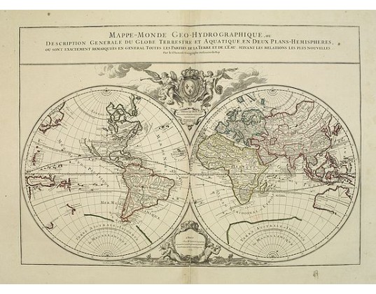 SANSON, G. / JAILLOT, H. -  Mappe-Monde Geo-Hydrographique, ou Description Générale...