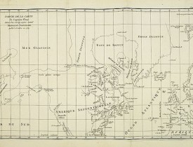 DE VAUGONDY, R. de -  Partie de la Carte du Capitaine Cluny Auteur d'un ouvrage anglois intitulé American Traveller publié à Londres en 1769.