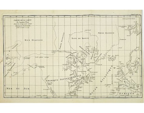 DE VAUGONDY, R. de - Partie de la Carte du Capitaine Cluny Auteur d'un ouvrage anglois intitulé American Traveller publié à Londres en 1769. DE VAUGONDY, R. de - Partie de la Carte du Capitaine Cluny Auteur d'un ouvrage anglois intitulé American Traveller publié à Londres en 1769.