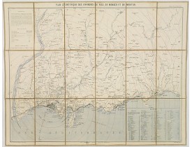 ANONYME. -  Plan géométrique des environs de Nice, de Monaco, et de Menton.