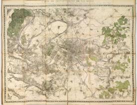 DÉPÔT DE LA GUERRE. -  Carte du Département de la Seine exécutée en 1839 au Dépôt général de la Guerre sous la direction  . . .