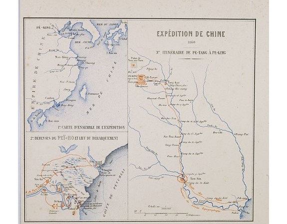 BUREAU, E. -  Expédition de Chine 1860 3e itinéraire de Pe-Tang à Pe-King.