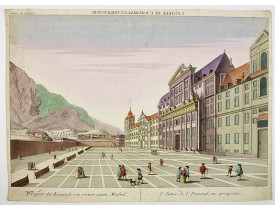 LEIZELT, B.F. -  Prospect des Escurials von vornen gegen Madrid / L’entrée de l’Escurial, en perspective. LEIZELT, B.F. -  Prospect des Escurials von vornen gegen Madrid / L’entrée de l’Escurial, en perspective.
