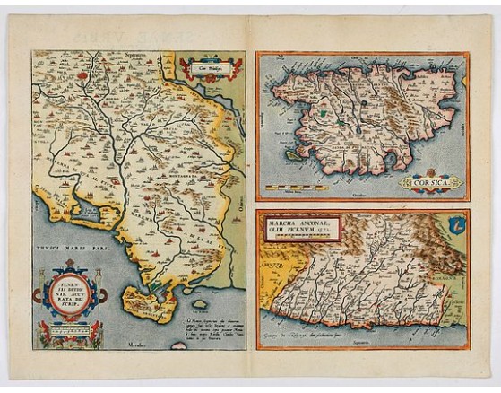 ORTELIUS, A. - Senensis ditionis. . . / Corsica / Marcha Anconae. . . ORTELIUS, A. - Senensis ditionis. . . / Corsica / Marcha Anconae. . .