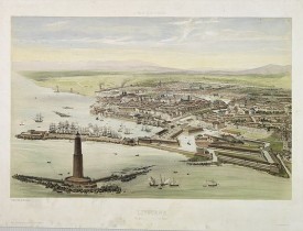 HAUSER, A. -  L’Italie à vol d’Oiseau / Livourne. Vue prise au dessus du Fanal.