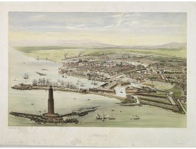 HAUSER, A. -  L’Italie à vol d’Oiseau / Livourne. Vue prise au dessus du Fanal.