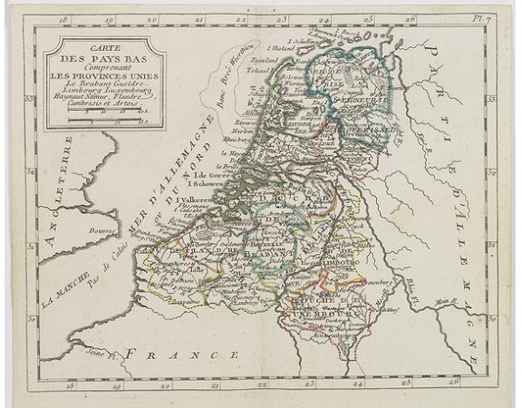 DE LAPORTE, L'Abbé. -  Carte des Pays Bas  . . .