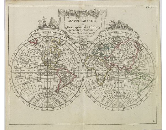 DE LAPORTE, L'Abbé. -  Mappe-Monde ou Description du Glôbe Terrestre . . .