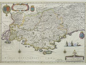 BLAEU, W. -  Provincia. Auctore Petro Johanne Bompario. Provence.