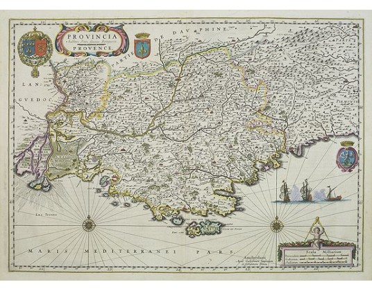 BLAEU, W. - Provincia. Auctore Petro Johanne Bompario. Provence. BLAEU, W. - Provincia. Auctore Petro Johanne Bompario. Provence.