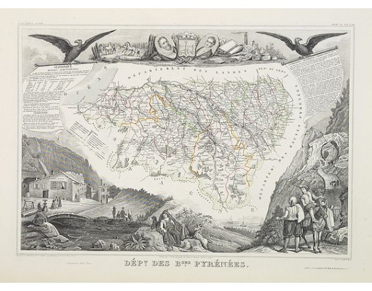 LEVASSEUR, V. -  Dépt. Des Bses. Pyrénées. N°63.  [ Bayonne, St.Jean de Luz ]