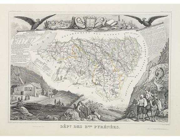 LEVASSEUR, V. -  Dépt. Des Bses. Pyrénées. N°63.  [ Bayonne, St.Jean de Luz ]