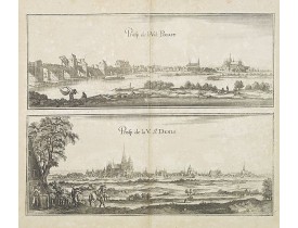 MERIAN, C. -  Prosp. De la Vil: Poissy. Prosp. De la Vil: St. Denis. MERIAN, C. -  Prosp. De la Vil: Poissy. Prosp. De la Vil: St. Denis.