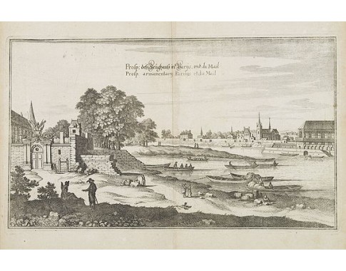 MERIAN, C. - Prosp. deß Zeughauß in Parys und du Mail. Prosp. armamentary Parisys et du Mail. MERIAN, C. - Prosp. deß Zeughauß in Parys und du Mail. Prosp. armamentary Parisys et du Mail.