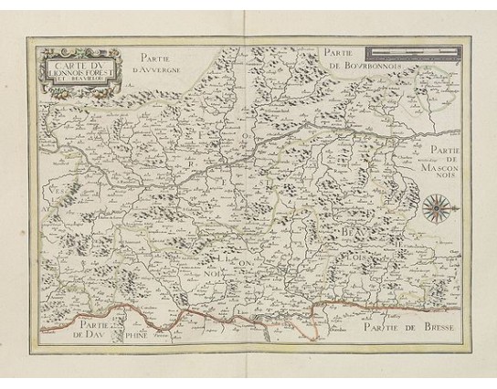 TASSIN, N. - Carte du Lionnois Forest et Beavielois. TASSIN, N. - Carte du Lionnois Forest et Beavielois.