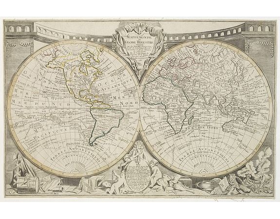 CLOUET, Jean Baptiste Louis (abbé). - Mappemonde ou globe terestre CLOUET, Jean Baptiste Louis (abbé). - Mappemonde ou globe terestre