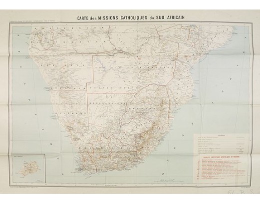 Les Missions Catholiques - Carte des Missions Catholiques du Sud Africain. Les Missions Catholiques - Carte des Missions Catholiques du Sud Africain.