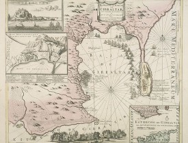COVENS, J./ MORTIER, C. -  De Haven en Straat von Gibraltar, Niewlyks getekend, en in`t licht gebracht door Johannes Covens en Cornelis Mortier tot Amsterdam.