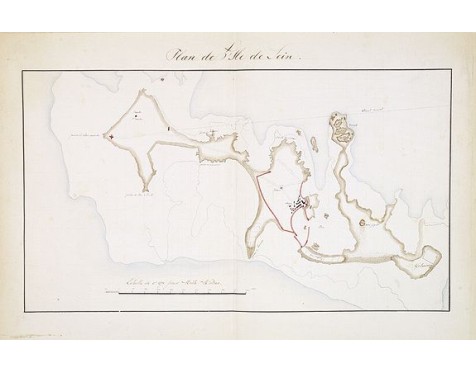 FREMINVILLE, Christophe-Paulin de La Poix, chevalier de) -  Plan de l'Ile de Sein.