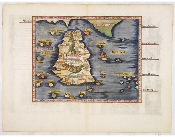 PTOLEMY, C. -  Taprobana Ins. Tabula XII Asiae. [Sri Lanka.]