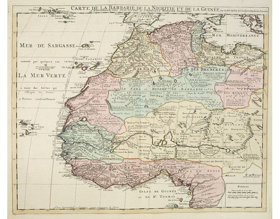 COVENS, J. / MORTIER, C. -  Carte de la Barbarie de la Nigritie et de la Guinée..