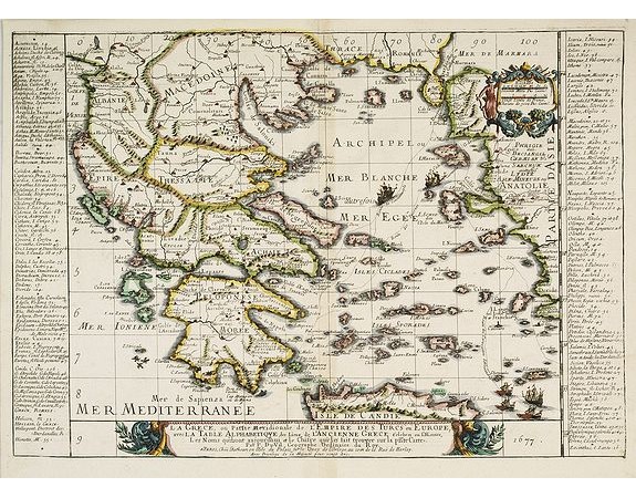 DU VAL, P. - La Grece, ou Partie Meridionale de L'Empire De Turcs en Europe, avec La Table Alphabetique . . . DU VAL, P. - La Grece, ou Partie Meridionale de L'Empire De Turcs en Europe, avec La Table Alphabetique . . .
