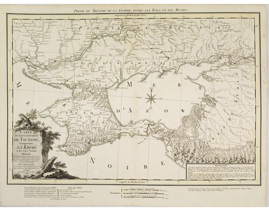 DEZAUCHE, J-C. - Carte du gouvernement de Tauride, comprenant la Krime. . . DEZAUCHE, J-C. - Carte du gouvernement de Tauride, comprenant la Krime. . .