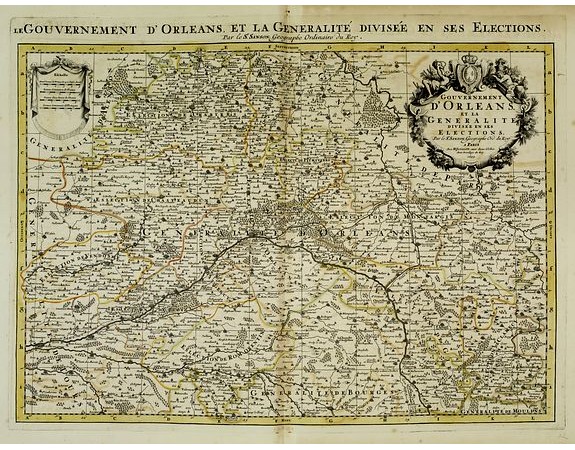 JAILLOT, H. / MORTIER, P. - Le gouvernement d'Orléans, et la généralité divisée en ses élections. . . JAILLOT, H. / MORTIER, P. - Le gouvernement d'Orléans, et la généralité divisée en ses élections. . .