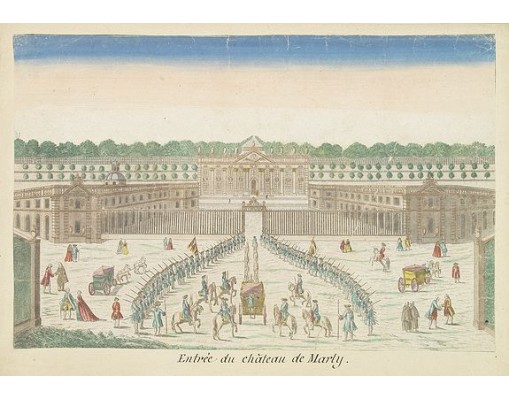 BASSET - Entree du château de Marly. BASSET - Entree du château de Marly.