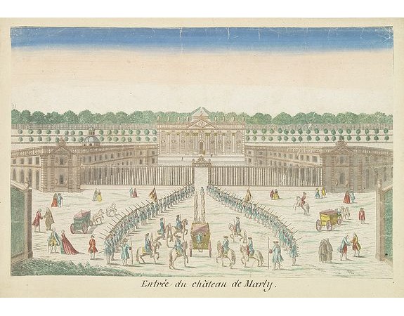 BASSET - Entree du château de Marly. BASSET - Entree du château de Marly.