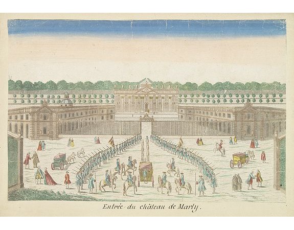 BASSET -  Entree du château de Marly.