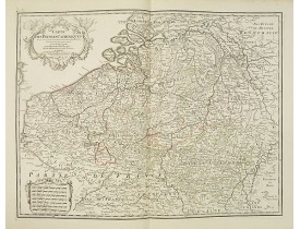 DELISLE, G ./ BUACHE, Ph. / DEZAUCHE, J. -  Carte Des Pays Bas Catholiques Dressée. . .