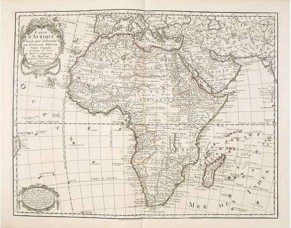 DELISLE, G . / BUACHE, Ph. / DEZAUCHE, J. - Carte d'Afrique Dressée pour l'instruction par Guillaume DeLisle. . . DELISLE, G . / BUACHE, Ph. / DEZAUCHE, J. - Carte d'Afrique Dressée pour l'instruction par Guillaume DeLisle. . .