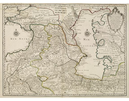 COVENS, J. / MORTIER, C. -  Carte des Pays Voisins de la Mer Caspiene dressee pour l' usage du Roy. . .