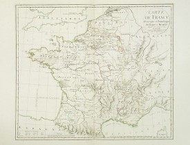 DEZAUCHE, Ph. -  Carte de France historique et chronologique du regne de Henri IV. . .