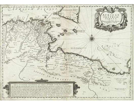 JANSSONIUS, J. - Africae Propriae Tabula. In qua, Punica Regna Vides, Tyrios, et Agenoris Urbem. JANSSONIUS, J. - Africae Propriae Tabula. In qua, Punica Regna Vides, Tyrios, et Agenoris Urbem.