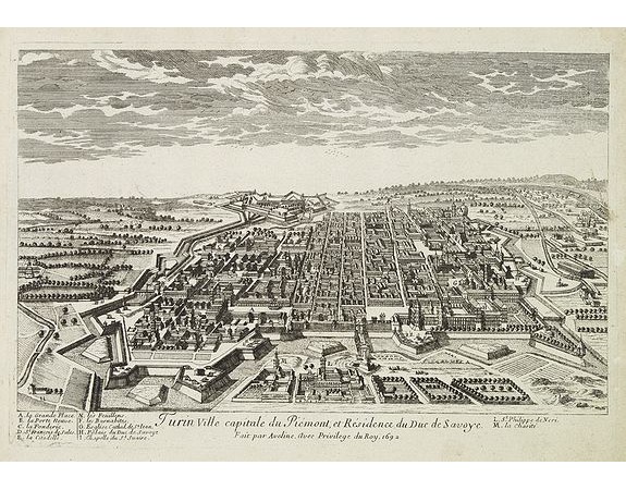 AVELINE, P.A. -  Turin ville capitale du Piémont, et Résidence du Duc de Savoye. . .