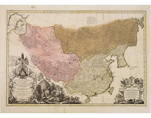 D'ANVILLE, J-B-B. - Carte la plus generale et qui comprend la Chine, la Tartarie chinoise et le Thibet. . . D'ANVILLE, J-B-B. - Carte la plus generale et qui comprend la Chine, la Tartarie chinoise et le Thibet. . .