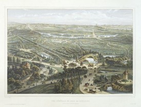 CHAPUY. -  Vue générale du bois de Boulogne prise au dessus du Moulin de Longchamps.