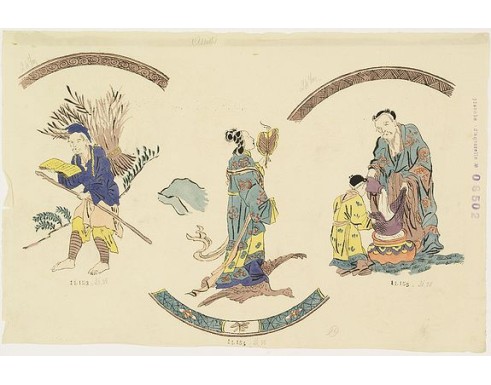 FOURMAINTRAUX, G. / DESVRES - Designs for Porcelain plate. FOURMAINTRAUX, G. / DESVRES - Designs for Porcelain plate.